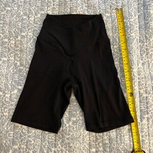 High Waisted Cross-over Aerie Black Bike Shorts
